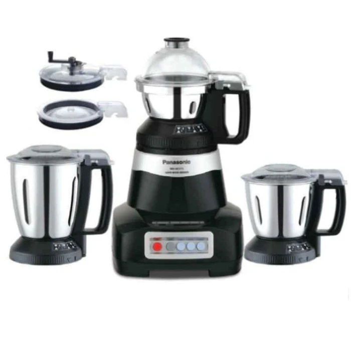 Panasonic 750W Monster Mixer Grinder with 2 Stainless Steel Jars & 1 Steel Super Jar | High Torque Heavy Duty Motor | Wet Dry Grinding Chutney Blending Black | MX-AE375BLK