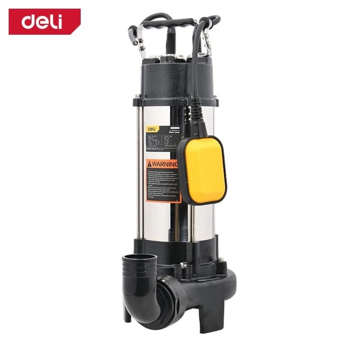 Deli 2HP Professional Sewage Submersible Cutter Pump | Heavy-Duty 1500W Copper Motor with Built-in Shredding Blade, External Protection Control Box & 366L/min Flow | EDL-WQD1500-E1