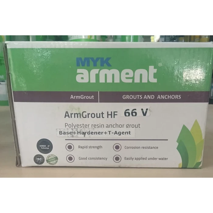 ArmGrout HF-66V Professional Thixotropic Polyester Resin Anchor Grout | Non-Slump Vertical & Overhead Chemical Anchoring System for Rock & Concrete | 1.25kg Kit