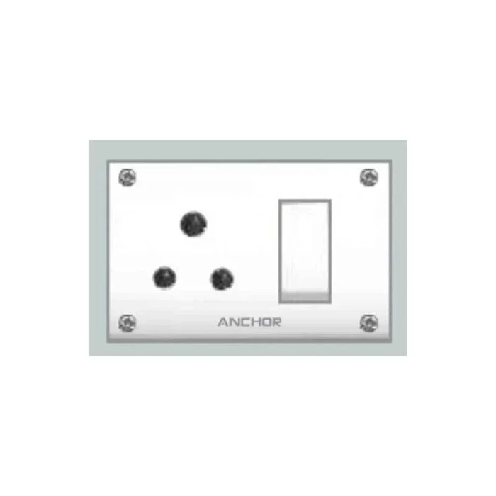 Anchor Penta Urea 16A 3-Pin Switch & Socket Combined Unit 240V with Safety Shutter | Heavy-Duty Flame-Retardant Wall Power Station | White (4216) & Ivory (50643)