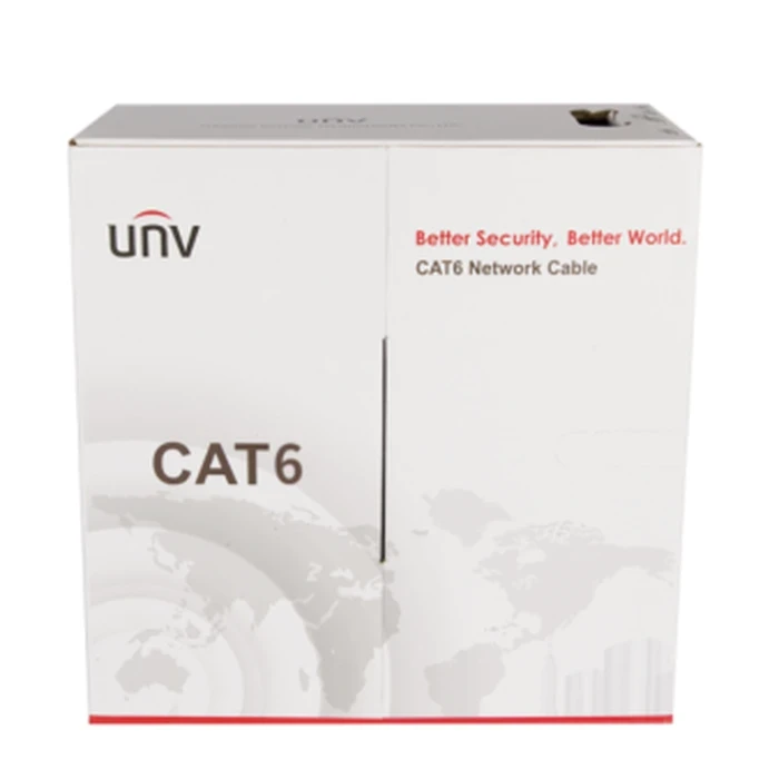 UNV Cat6 UTP 24 AWG Solid Bare Copper Outdoor Bulk Cable Roll (305 Meters) with HDPE Insulation | CAB-LC3110B-E-IN
