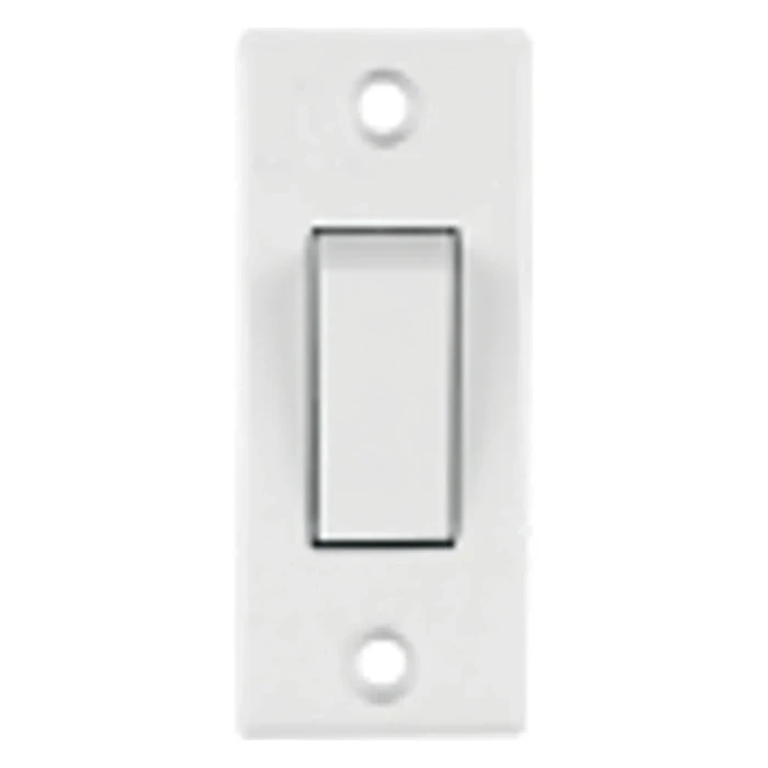Anchor Penta Urea Piano 6A 1-Way Electrical Wall Switch 240V | ISI-Certified Flame-Retardant Thermoset Urea Lighting Switch (White) | 38069
