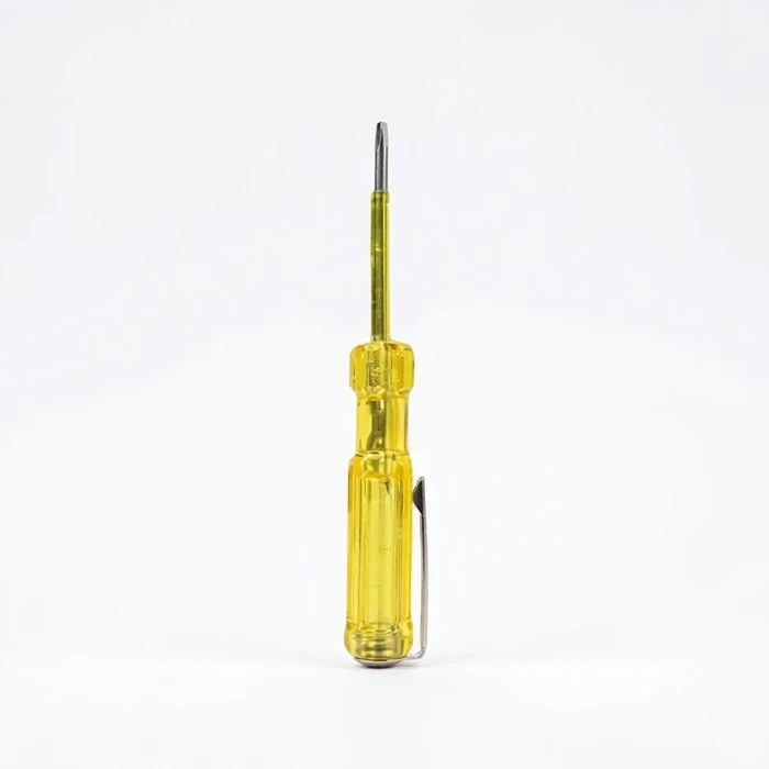 BAUM Heavy-Duty Electrical Tester Pen 100V-500V | Premium Chrome Vanadium Steel Blade & Neon Indicator | Model ART 318 (Yellow / Green)