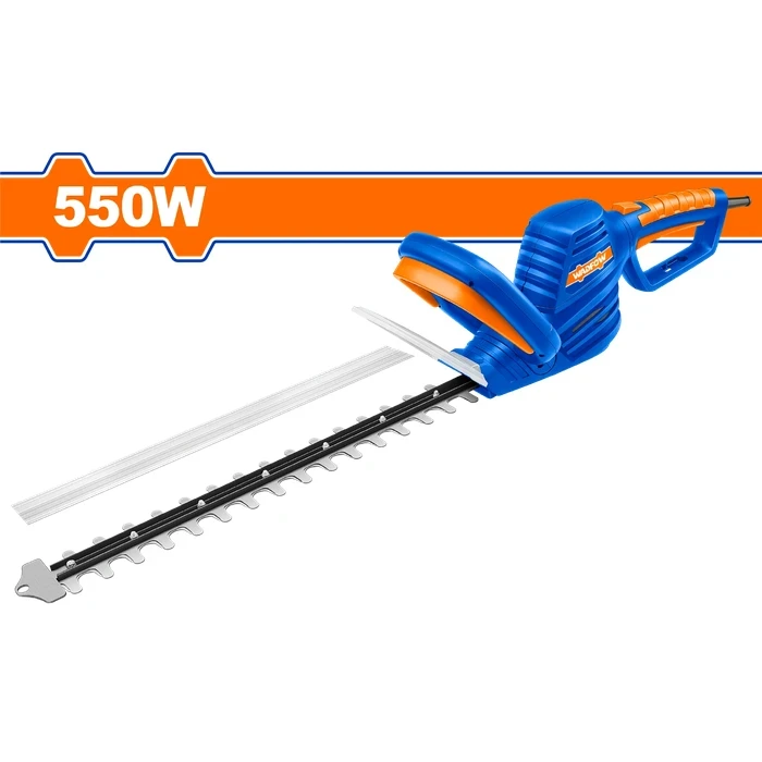 Wadfow 550W Professional Electric Hedge Trimmer | 450mm Cutting Length Dual-Action Bush Shaver with 180° Rotatable Handle & Double Blade Dynamic Cutting | WHE1555