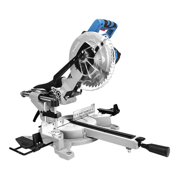 Dongcheng 10" Slide Compound Miter Saw 1800W | 5,300 RPM Precision Wood Crosscutting & Bevel Station | DJX10-255