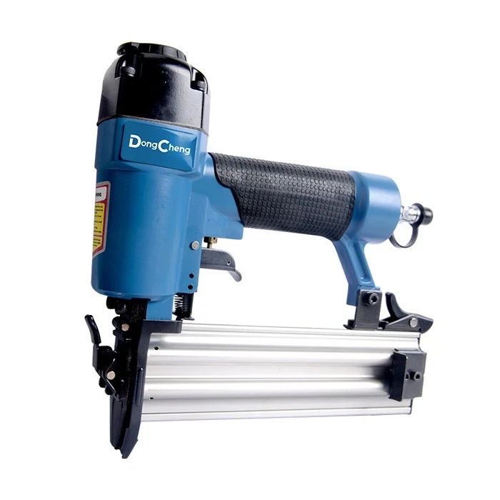 Dongcheng DF50 Pneumatic Brad Nailer | 5-7 Bar (72-100 PSI) Heavy-Duty Air Finish Nailer for 18-Gauge 10-50mm Brads with 100-Nail Magazine | DF Series