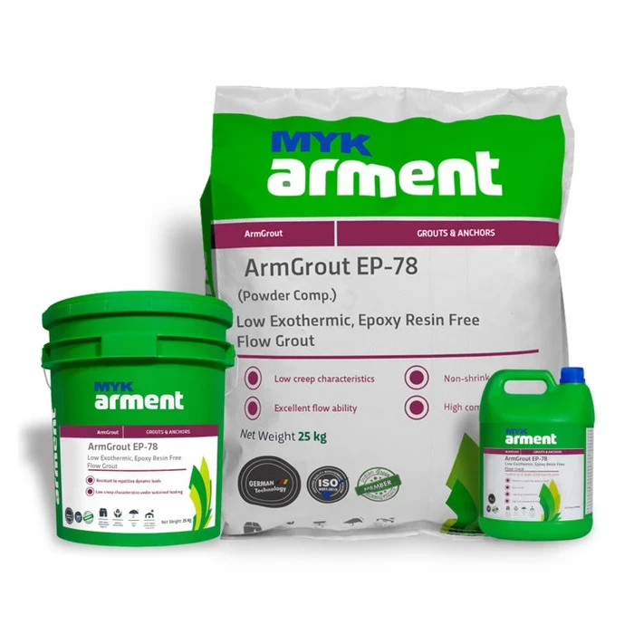 ArmGrout EP-78 Free-Flow High-Strength 78 N/mm² Epoxy Resin Grout | Heavy Dynamic Load Machine Baseplate & Anchor Compound | 19kg Kit