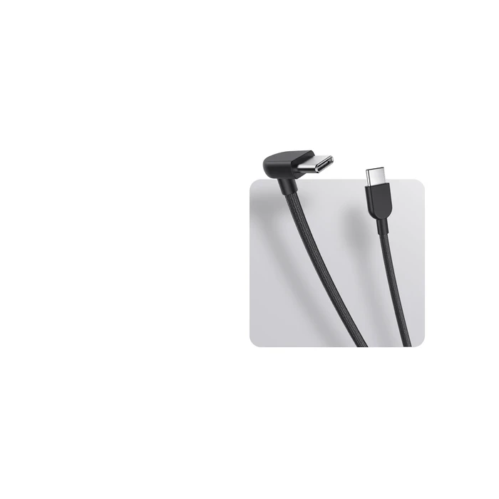 Xiaomi 10cm Braided USB-C to USB-C Fast Charging Cable | 60W Maximum Power Delivery & 3A Rated Current | Heavy-Duty Woven Fibre & Stainless Steel | Dark Grey