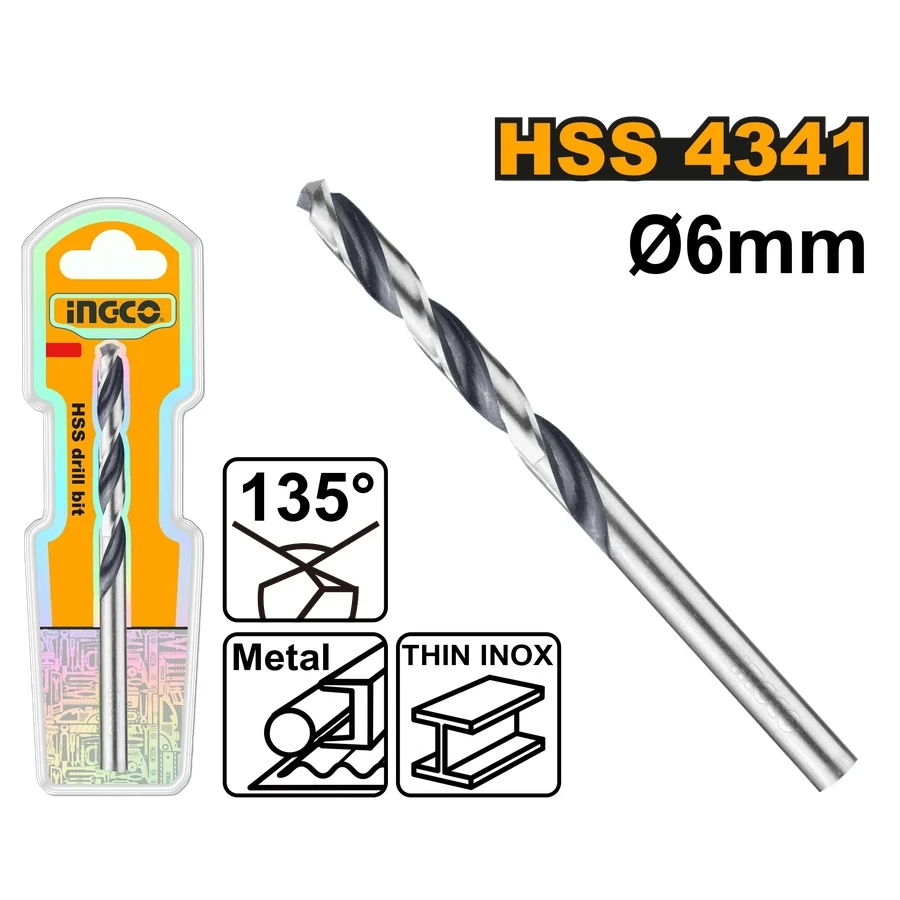HSS 4341 Twist Drill Bit | DBT1200604 | 6mm Precision Industrial Bit
