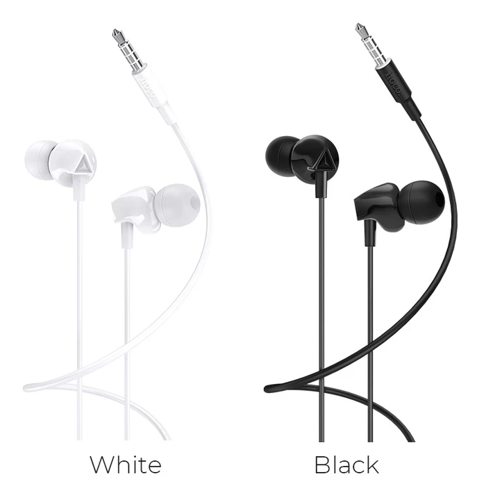 HOCO Perfect Sound Universal Earphones with Mic | 10mm Driver | Black, White Finish | M60