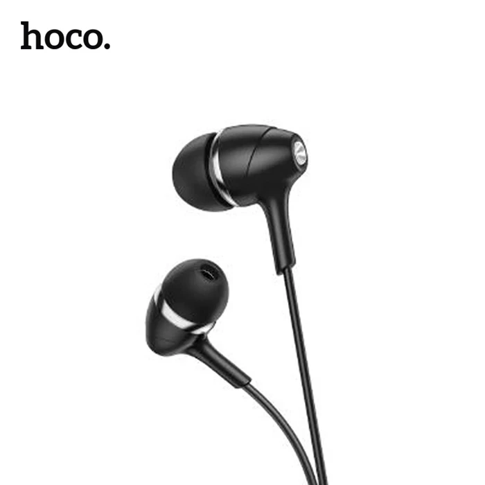 HOCO Maya Universal Wired Earphone | 3.5mm Jack | ABS & TPE Enameled Wire | Black, White Finish | M76
