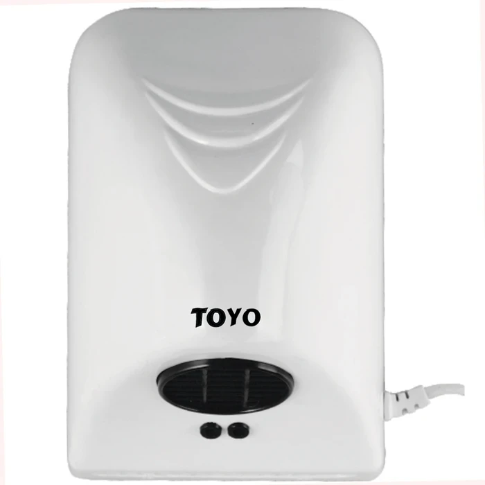 TOYO 600W Compact Residential Hand Dryer | 12-15 Second Rapid Drying IPX1 Water Protection | Premium Korean ABS Wall-Mount Blower | TOYO-1302