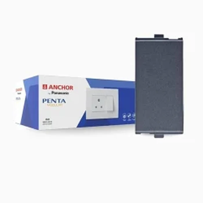 Anchor Roma Urban 1-Module (1M) 10AX 1-Way Light Switch | 240V Flame-Retardant V0-Grade Polycarbonate Modular Wall Switch | 66101GB (Graphite Black)
