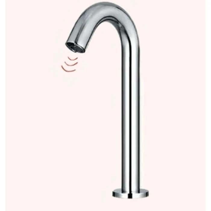TOYO 324mm Tall Body Automatic Sensor Faucet | Touchless Spout Mouth Infrared Actuation | Hot & Cold Convertible Solid Brass Chrome Mixer | TOYO-1105-A