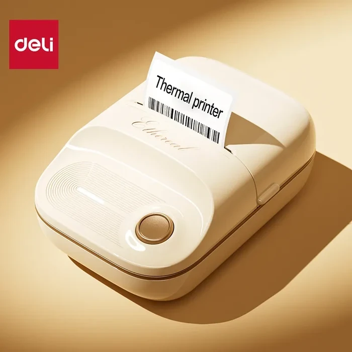 Deli Household 2" Portable Thermal Label Printer | 203dpi Bluetooth Smart APP Control Inkless Printer with 2000mAh Large Battery | ES441