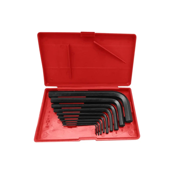BAUM 9-Piece Metric Allen Key Set | High-Grade Alloy Steel with 50 HrC Industrial Hardness & Black Finish | Protective Plastic Blow Case | Model ART 442/9M