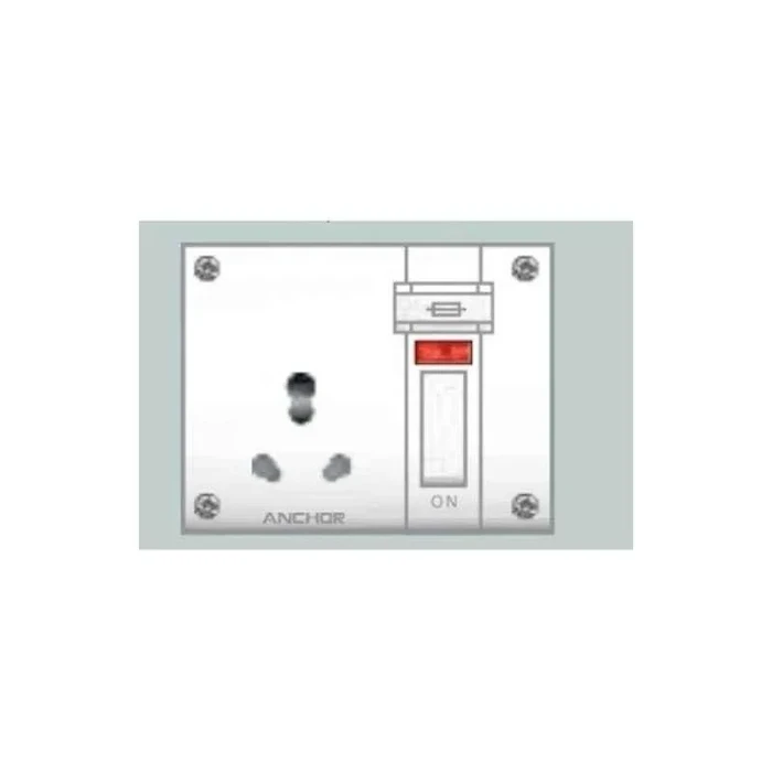 Anchor Penta Urea 20A & 10A Neo Capton 5-in-1 Switch & Socket Combined Unit 240V | Heavy-Duty 4-Fixing Wall Power Station | White (38590) & Ivory (4522)