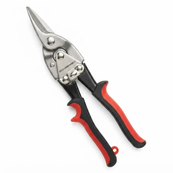 BAUM Heavy-Duty 10" (250mm) Straight Cut Aviation Snips | Premium CrV Steel Blades with Salt-Treated Hardened Edges & Comfort Dual-Component Handles | Model ART 173