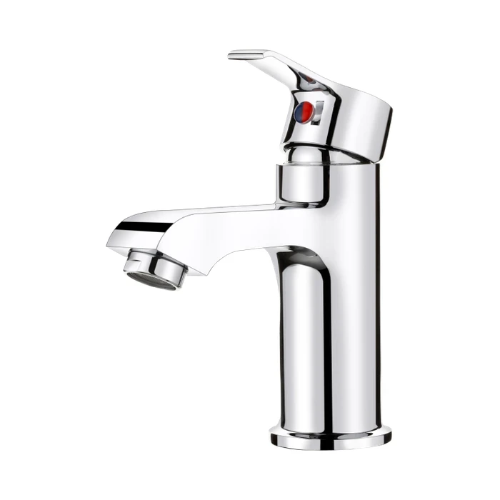 TOYO-AL-51508 Premium Single Lever Basin Mixer | Solid Brass Hot & Cold Washbasin Faucet with Long Forward Spout, Inbuilt Base Flange, and 600mm Braided Hoses