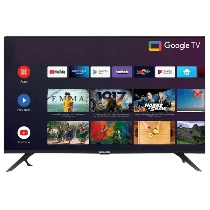 Yasuda 43" Bezel-less 4K Ultra HD Smart QLED Google TV | Dolby Vision & Atmos Android 11.0 Television | MEMC Eye Care Chromecast Bluetooth Smart TV | YS-43UQS