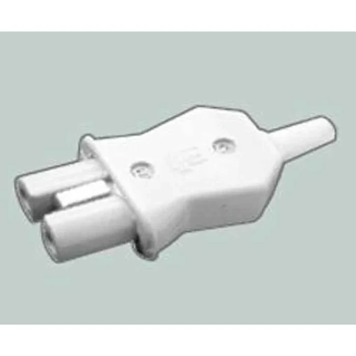 Anchor General Accessories Penta Deluxe Front Porcelain Electric Iron Connector 240V | Heavy-Duty Heat-Resistant Appliance Plug in White | 6335
