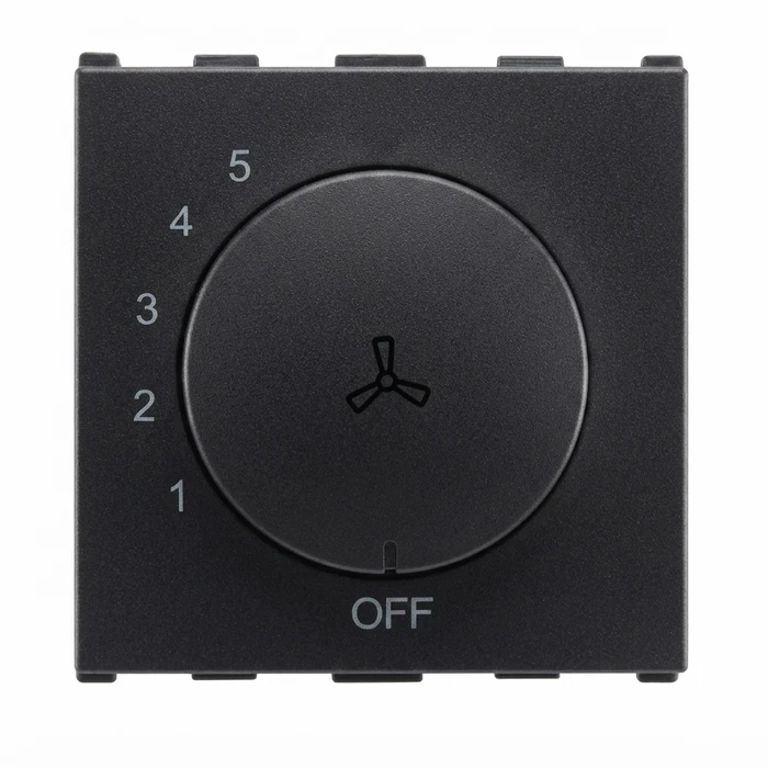 Anchor Roma Urban 100W Step Fan Regulator (Optimized for High-Speed Ceiling Fans) 240V | Hum-Free In-Wall Rotary Speed Controller | 66504S (Silver) & 66504GB (Graphite Black)