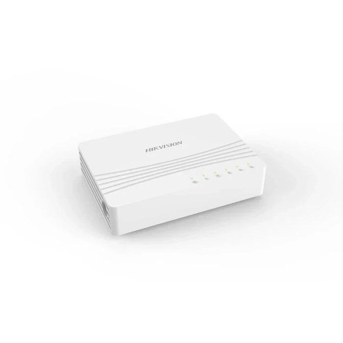 Hikvision 5-Port Gigabit Unmanaged SOHO Switch | Plug & Play 10Gbps High-Speed Data Fabric 2kV Surge Protected Desktop Hub | DS-3E0505D-O