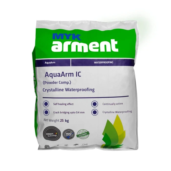 AquaArm IC Penetrative Crystalline Waterproofing Coating | Active Self-Healing Slurry for Potable Water Tanks, Basements & Below-Grade Concrete | AquaArm Series
