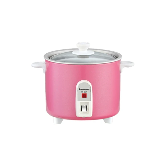 Panasonic 0.3L Drum Baby Cooker with Anodized Aluminium Pan | 250W Energy Efficient Automatic Thermal Control | Compact Meal Prep S-3 Plug Metallic Blue / Metallic Pink | SR-3NA
