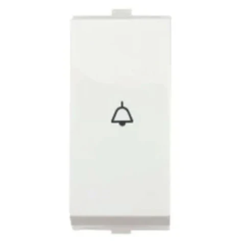 Anchor Penta Modular 6A Bell Push Switch (1M, White & Black Options) | 240V Momentary Doorbell Button for Homes & Offices | 65003 / 65003B