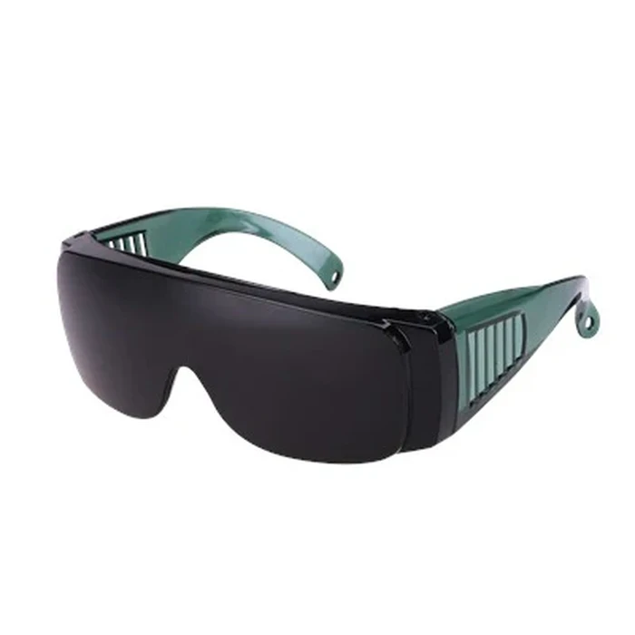 Deli Professional Impact-Resistant Polycarbonate Safety Glasses | Heavy-Duty Ergonomic Eye Protection Eyewear against Dust & Debris with 160x45x55mm Black Frame | DL23902