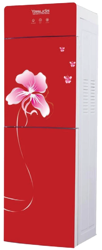Yasuda Hot & Cool Floral Stand Water Dispenser | R134a Compressor Cooling & Stainless Steel Tank Matrix | Storage Cabinet & Safety Lock | YS-HNC25SC