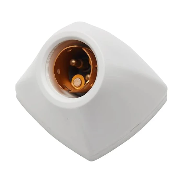 Anchor General Accessories 6A Angle Fancy B22 Lamp Holder | Directional Surface Wall Mount Light Base in White Plastic | 39674