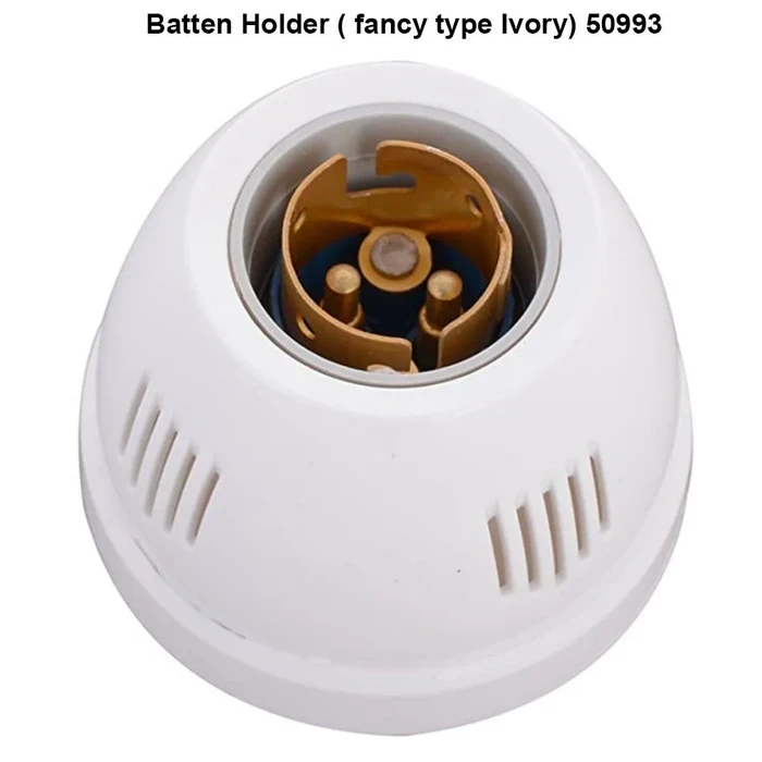 Anchor by Panasonic 6A 240V Fancy Type B22 Batten Lamp Holder | Polycarbonate Ceiling & Wall Surface Mount Bulb Socket for LED & CFL Lamps | 50993