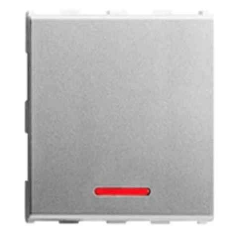 Anchor Roma 10AX 1-Way Wide Modular Switch with Indicator (2M) | Illuminated 240V Large Rocker Status Control Switch for Homes & Offices | 66211S