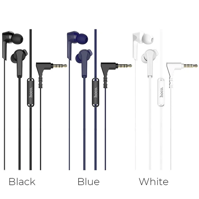 HOCO ADMIRE Universal Wired Earphone with Mic | 10mm Driver | Black, Blue, White Finish | M72