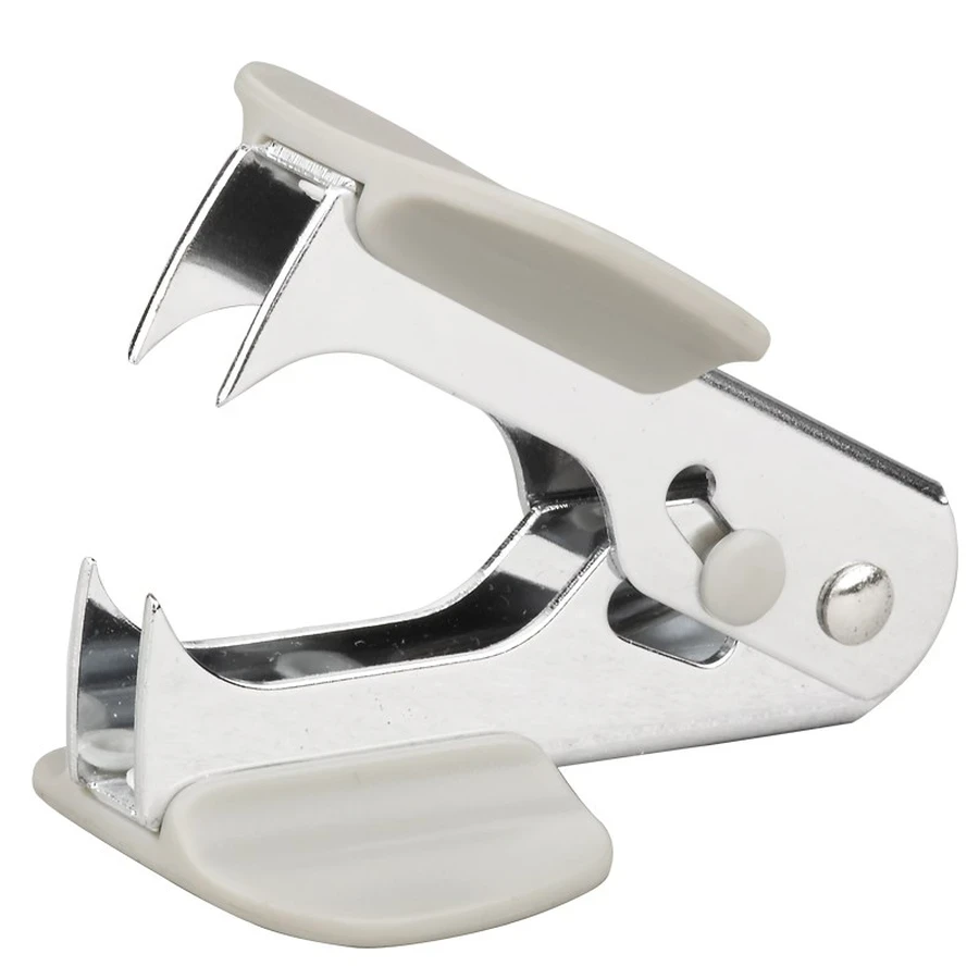 Deli Claw-Style Staple Pin Remover (Up to 25 Sheets) | Hardened Steel Jaws with Ergonomic ABS Grip for 24/6 & 26/6 Staples (Grey) | E0231