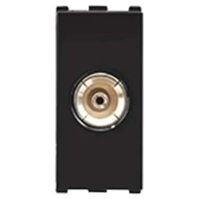 Anchor Roma 66602B TV Socket Outlet | Low-Loss Coaxial Signal Logic | 1-Module Modular | Flame Retardant Polycarbonate Shield
