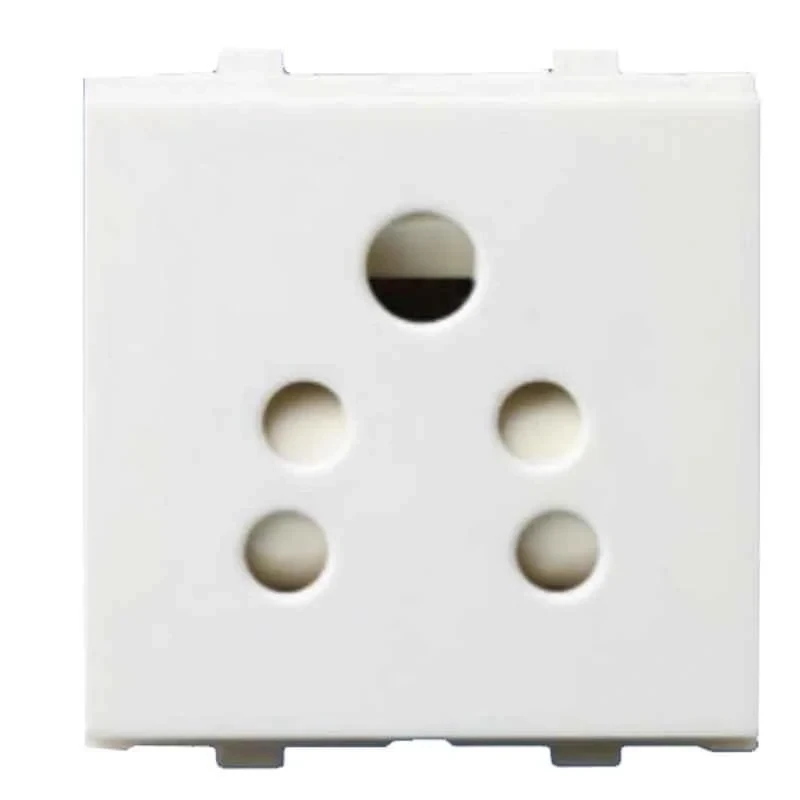 Anchor Penta Modular 6A 2-in-1 Socket with Safety Shutter (2M, White & Black Options) | 240V Child-Safe Multi-Pin Wall Outlet for 2-Pin & 3-Pin Plugs | 65222 / 65222B