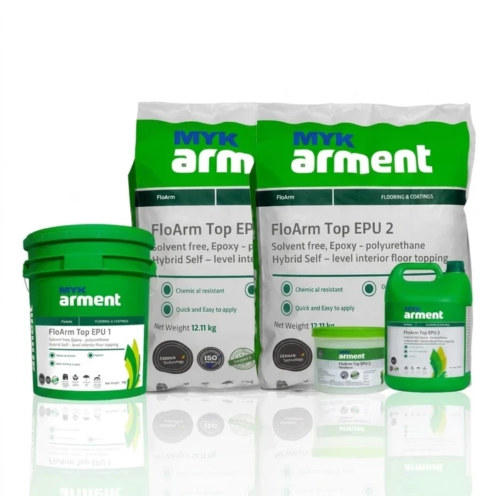 FloArm Top EPU 1 / EPU 2 Professional 1mm & 2mm Solvent-Free Epoxy-PU Elastic Flooring System | Impact & Chemical Resistant Smooth Glossy Cleanroom Screed | 24kg & 28kg Kits