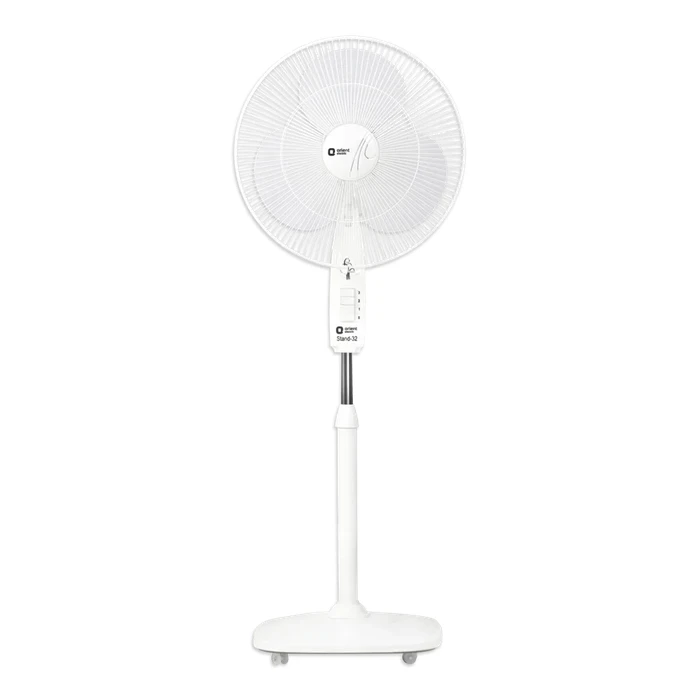 Orient Pedestal Fan | 400mm Sweep Size High-Velocity 84CMM Air Delivery | 58W Energy-Efficient Motor Stand Fan | Signal White | Stand 32
