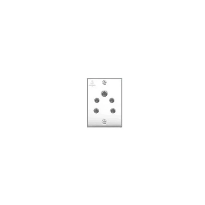 Anchor Penta PC 6A Multi Socket 240V for 2-Pin & 3-Pin Plugs | ISI-Certified Flame-Retardant Polycarbonate Wall Power Outlet (White) | 14303