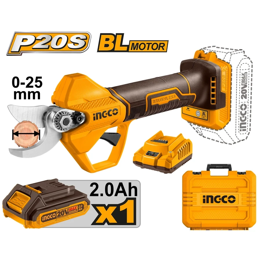 Cordless Pruning Shear | CSSLI202581 | 20V Brushless | 25mm Precision Cutting Kit