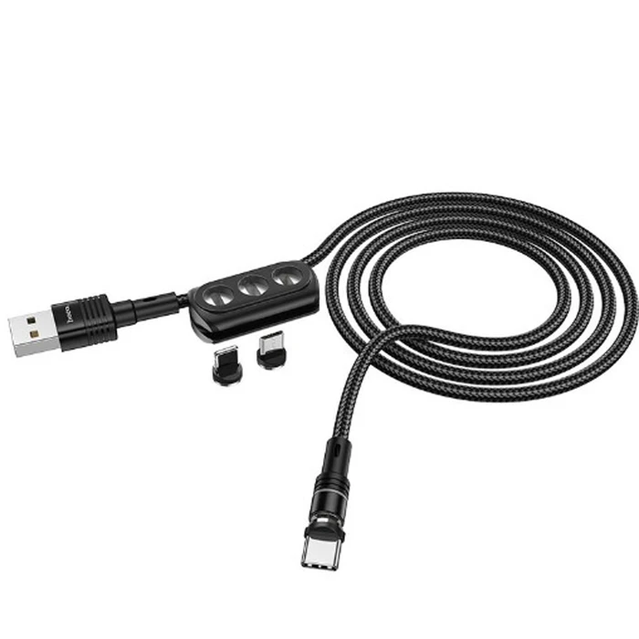 HOCO Sunway Multi-Functional Magnetic Charging Cable | 3-in-1 Universal Logic | 2.4A Power Matrix | U98