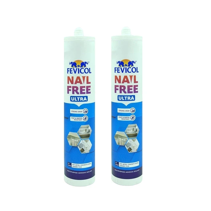 Pidilite Joinery Fevicol Nail Free Ultra | Waterproof Silicone Logic | 435g Chassis