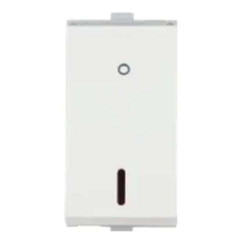 Anchor Penta Modular 25A SP 1-Way Power Switch with Neon Indicator (1M, White & Black Options) | Heavy-Duty 240V Illuminated Single Pole Switch for Heavy AC & Geyser | 65025 / 65025B