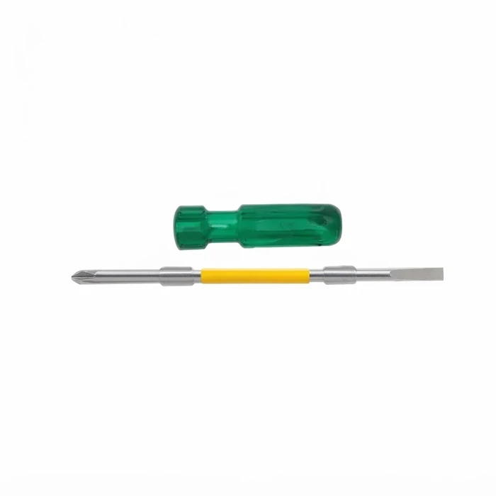 BAUM Reversible 2-in-1 Screwdriver | Insulated Spring Steel Rod with Black Magnetic Slotted & Phillips Tips | Model ART 317 (6mm Shank, Sizes 100mm to 250mm)