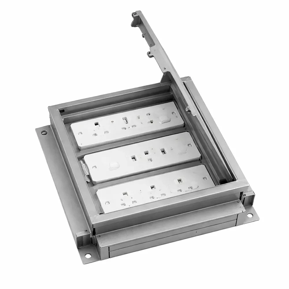Anchor Roma Urban 18-Module (18M) Floor Junction Box (Grey) | Heavy-Duty Flush In-Screed & Raised Access Power-Data Service Box | 66770