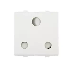 Anchor Penta Modular 16A 3-Pin Power Socket (2M, White & Black Options) | Heavy-Duty 240V ISI Grounded Wall Outlet for AC, Geyser & Refrigerator | 65204 / 65204B