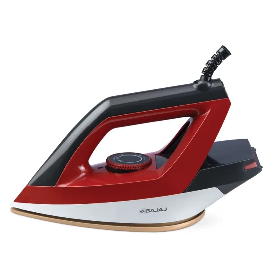 Bajaj Splendora 1100W Dry Iron | German 2-Layer Golden Non-Stick DuraGlide Soleplate & 360° Swivel Cord | Double ISI Safety Marked | Model 440314
